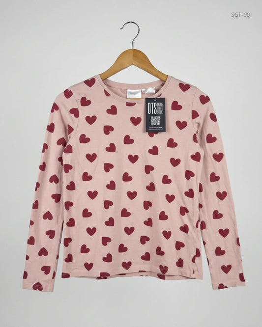 Secondhand Branded Girls Summer Tops by H&M, Pink Cotton fabric, Premium condition, for Girls - Online Thrift Shop Islamabad Pakistan