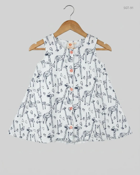 Secondhand Branded Girls Summer Tops by INDIGO, Black & White Cotton fabric, Premium condition, for Girls - Online Thrift Shop Lahore Pakistan