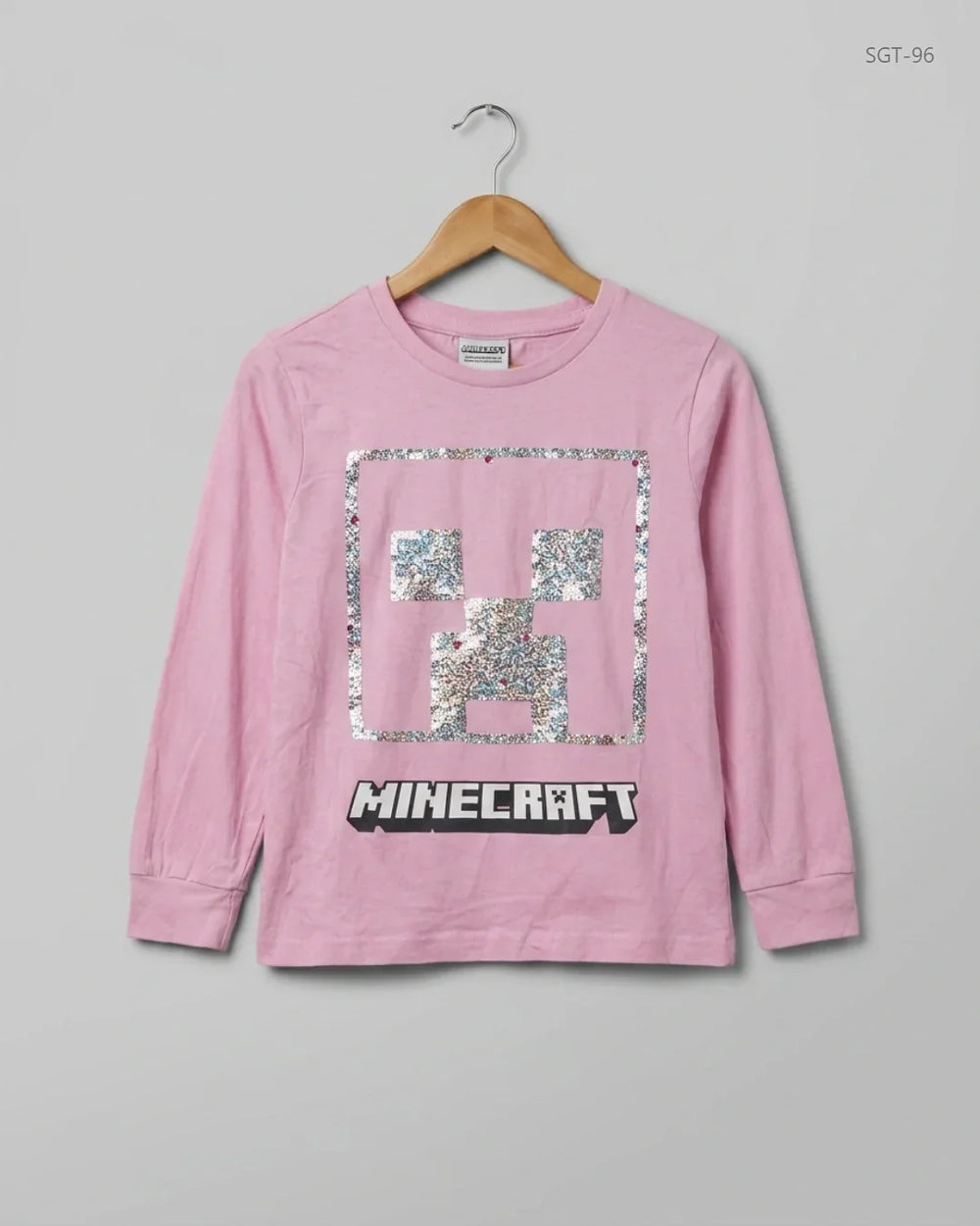 UK Imported secondhand Girls Summer Tops - MINECRAFT brand, Pink Cotton, Premium condition, for Girls - Online Thrift Store Peshawar Pakistan