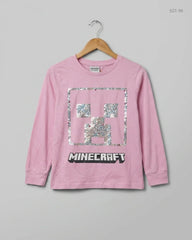 UK Imported secondhand Girls Summer Tops - MINECRAFT brand, Pink Cotton, Premium condition, for Girls - Online Thrift Store Peshawar Pakistan
