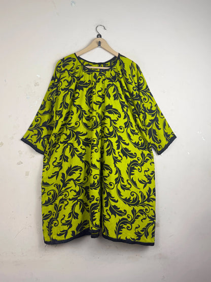 UK Imported secondhand Summer Kurti - CUT LABEL brand, Green Lawn, Premium condition, for Womens - Online Thrift Store Peshawar Pakistan