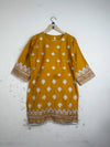 Preloved Premium Summer Kurti by RANGOLI, Mustered Cotton for Womens - OTS Thrift Shop Lahore Pakistan