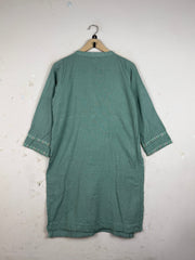 Buy Premium Summer Kurti in Green Cotton by TUUBA for Womens | OTS Thrift Store Pakistan