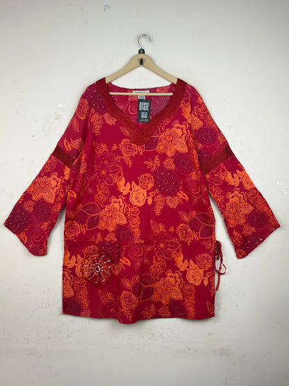 Premium Condition Summer Kurti | Preloved TAILLISSIME | Maroon Cotton | Thrift Shop for Womens Lahore Pakistan | OTS