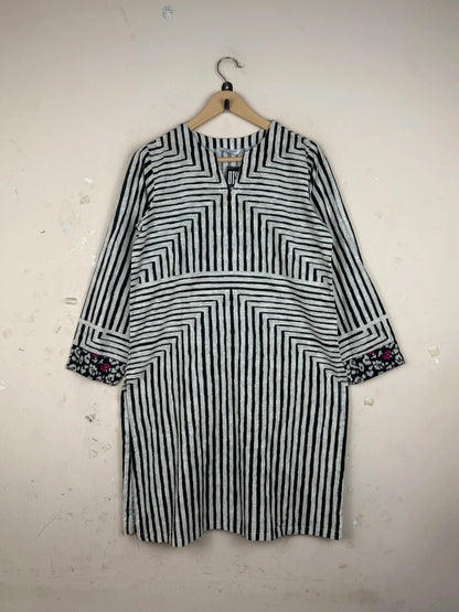 Premium Condition Summer Kurti | Preloved SAPPHIRE | Beige Cotton | Thrift Shop for Womens Islamabad Pakistan | OTS