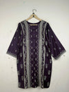 UK Imported secondhand Summer Kurti - Unknown brand, VINE RED LAWN, Premium condition, for Womens - Online Thrift Store Karachi Pakistan