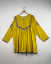 Shop Excellent Summer Kurti by CHINYERE | Preloved Branded Clothes | MUSTERED YELLOW LAWN | | OTS Thrift Store Peshawar Pakistan