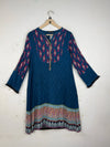 Secondhand Branded Summer Kurti by LIME LIGHT, Green LAWN fabric, Good condition, for Womens - Online Thrift Shop Lahore Pakistan