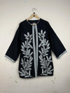Secondhand Branded Summer Kurti by NISHAT, Black LAWN fabric, Premium condition, for Womens - Online Thrift Shop Karachi Pakistan