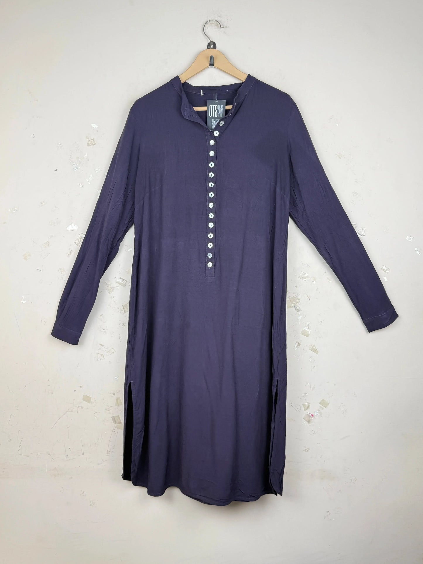 Premium Condition Summer Kurti | Preloved CUT LABEL | Dark Purple Cotton | Thrift Shop for Womens Lahore Pakistan | OTS