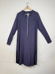 Premium Condition Summer Kurti | Preloved CUT LABEL | Dark Purple Cotton | Thrift Shop for Womens Lahore Pakistan | OTS