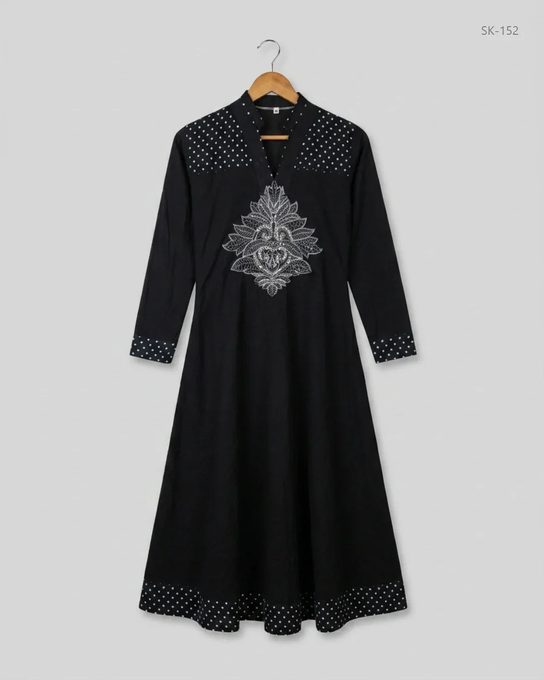 Preloved Excellent Summer Kurti by CUT LABEL, Black Lawn for Womens - OTS Thrift Shop Peshawar Pakistan