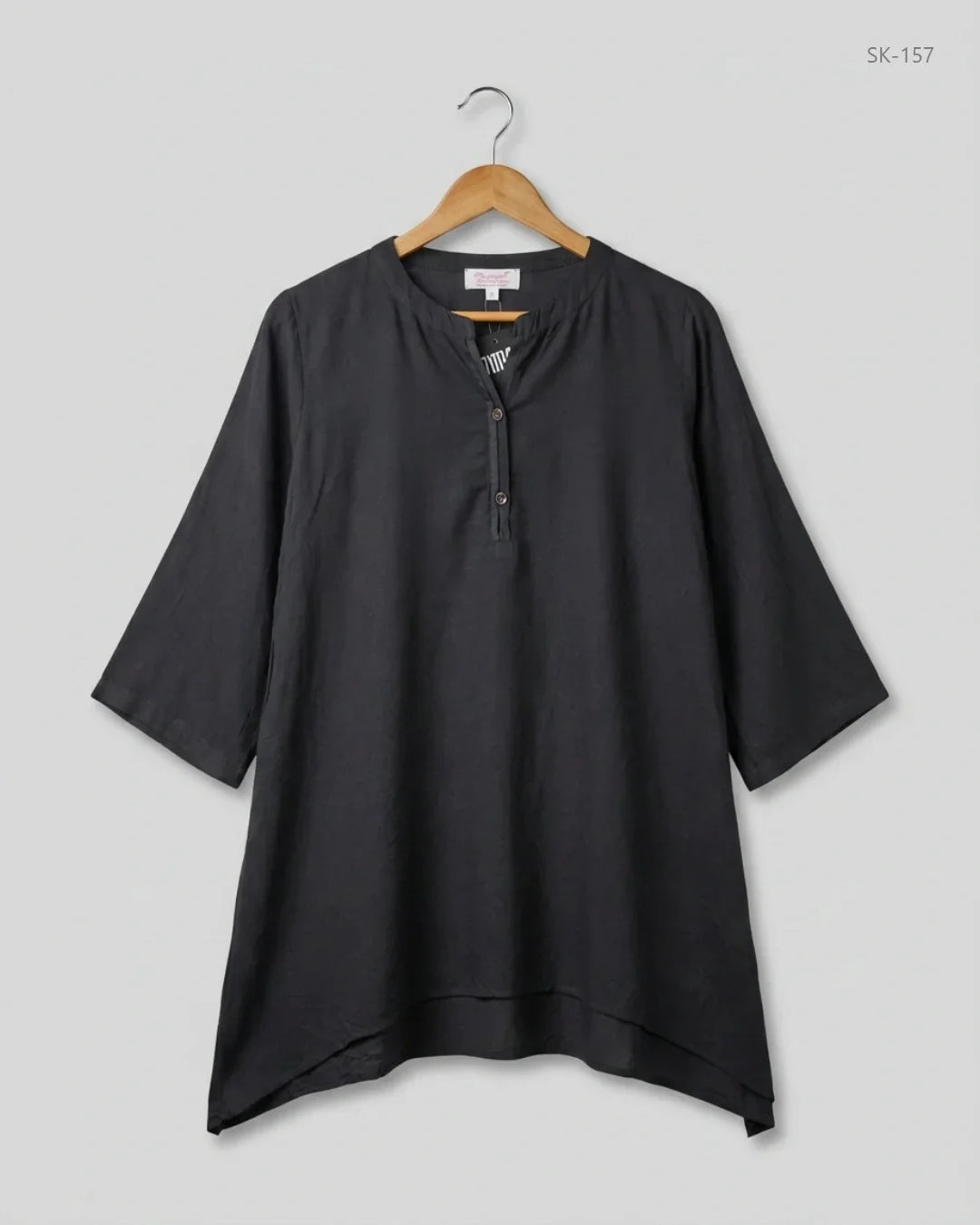 UK Imported secondhand Summer Kurti - REET brand, Black Lawn, Premium condition, for Womens - Online Thrift Store Lahore Pakistan