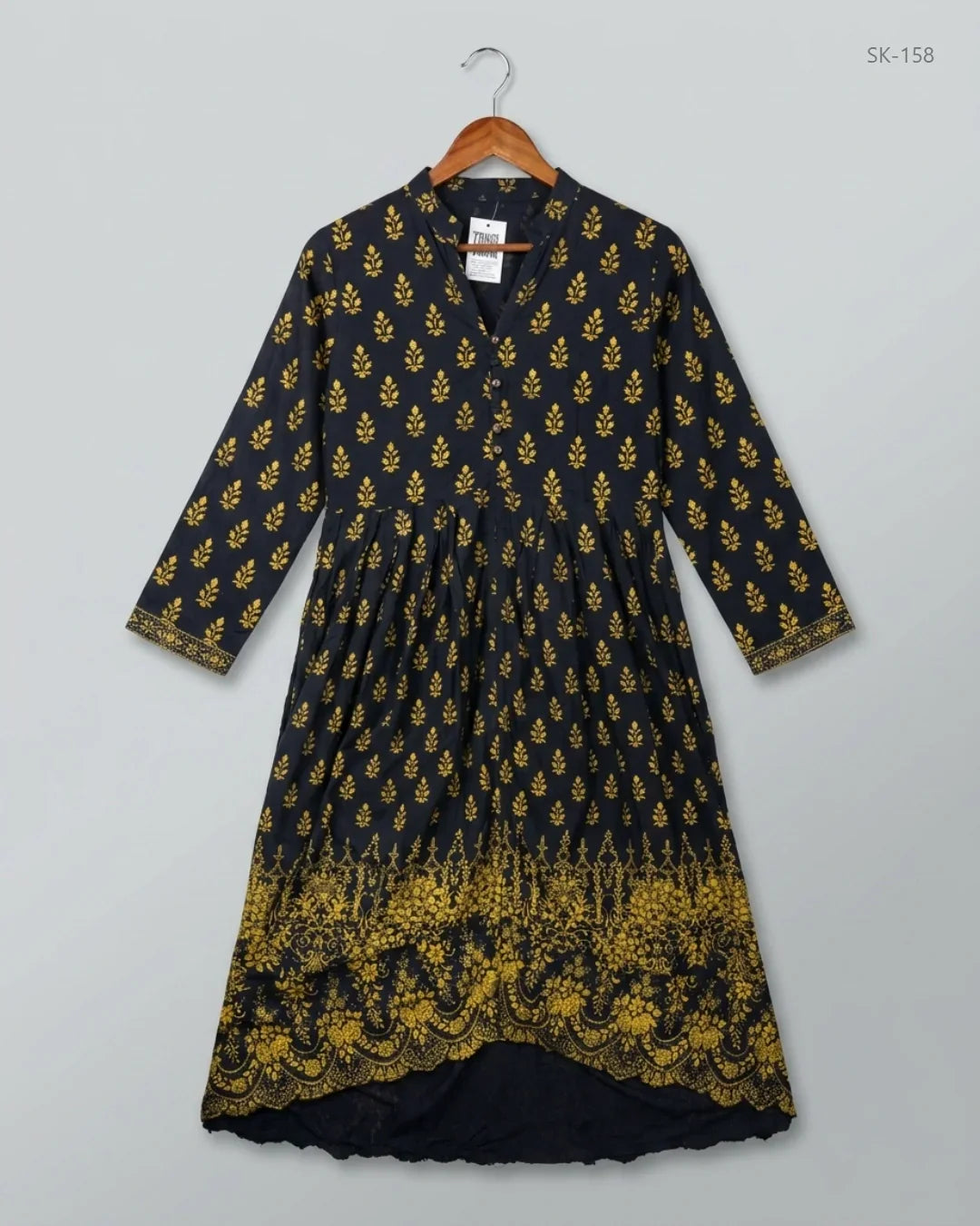 Shop GOOD Summer Kurti by CUT LABEL | Preloved Branded Clothes | Black Cotton | Womens | OTS Thrift Store Karachi Pakistan