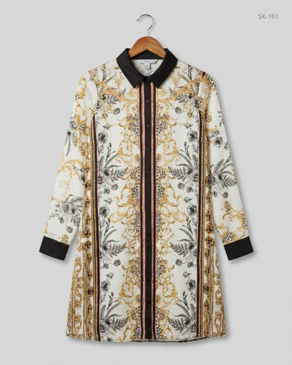Preloved Premium Summer Kurti by Next, Multi Silk for Womens - OTS Thrift Shop Peshawar Pakistan