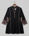Preloved Good Summer Kurti by KHAADI, Black Lawn for Womens - OTS Thrift Shop Karachi Pakistan