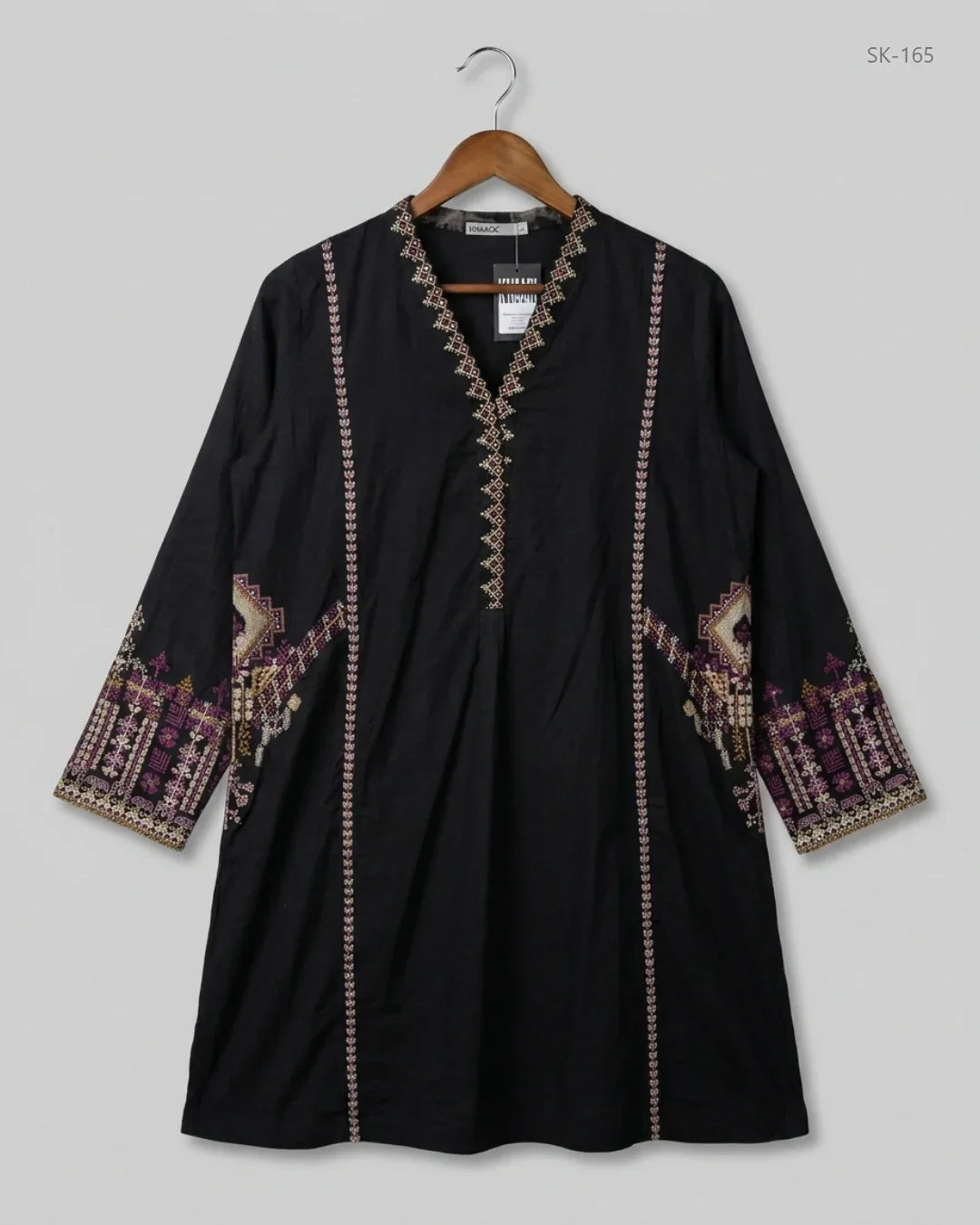 Preloved Good Summer Kurti by KHAADI, Black Lawn for Womens - OTS Thrift Shop Karachi Pakistan