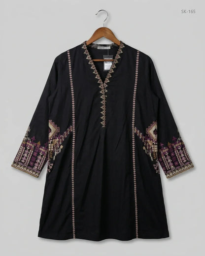 Preloved Good Summer Kurti by KHAADI, Black Lawn for Womens - OTS Thrift Shop Karachi Pakistan