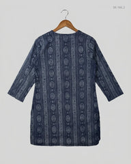 Find Premium DarkBlue Summer Kurti by NATURAL for Womens | Shop OTS Thrift Store Pakistan (SK-166)