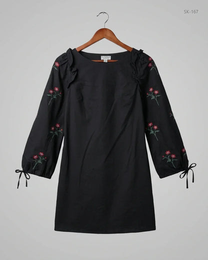 UK Imported secondhand Summer Kurti - Miss Selfridge brand, Black Cotton, Premium condition, for Womens - Online Thrift Store Lahore Pakistan