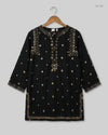 Shop Excellent Summer Kurti by SOHAYE | Preloved Branded Clothes | Black SOFT-Cotton | Womens | OTS Thrift Store Peshawar Pakistan