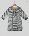 Preloved Premium Summer Kurti by RUPALI, Black & White LAWN for Womens - OTS Thrift Shop Islamabad Pakistan