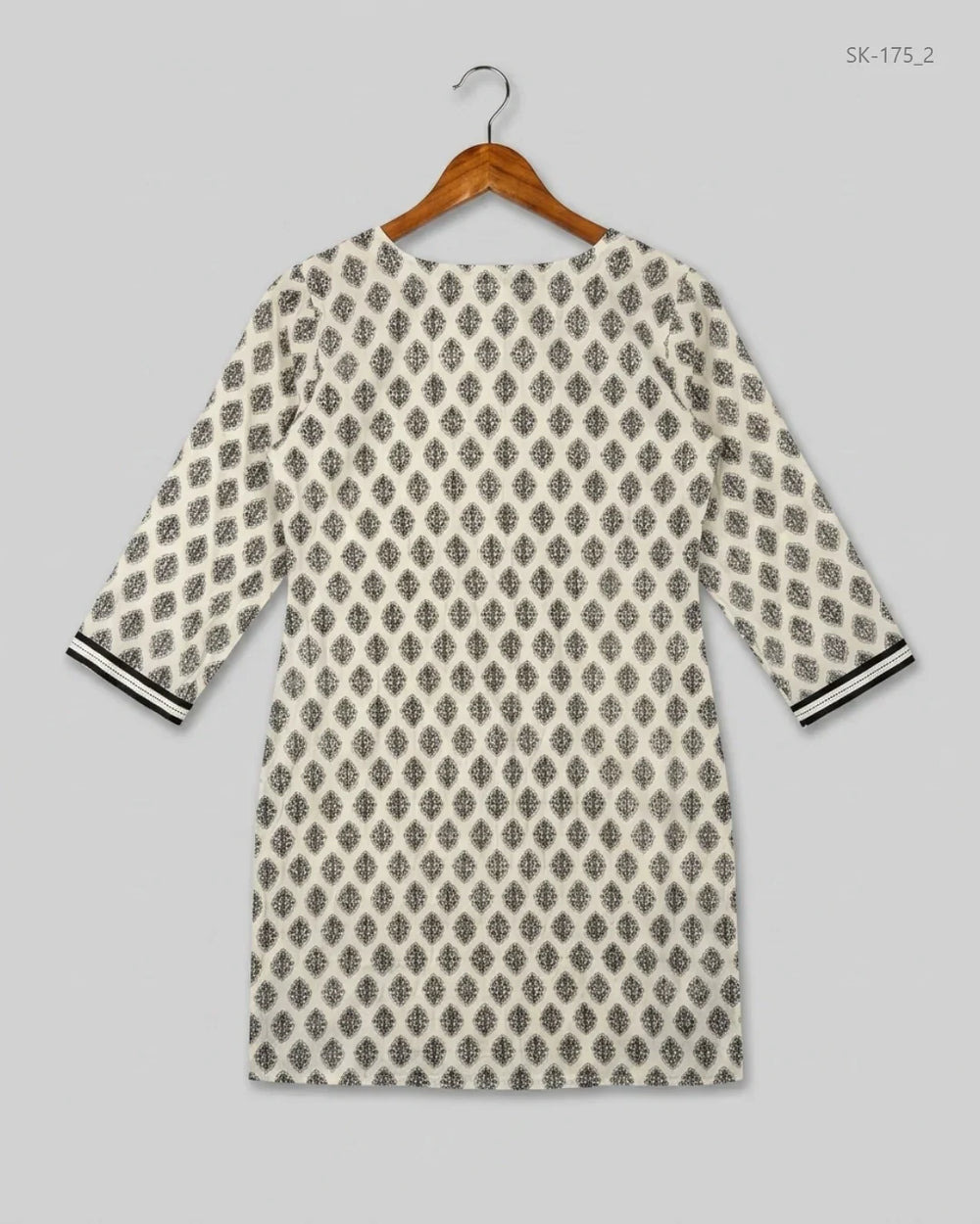 Order RUPALI Summer Kurti in Black & White LAWN for Womens - Premium at Online Thrift Store Pakistan (SK-175)