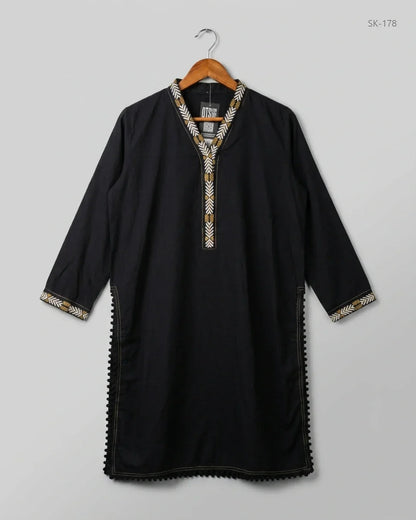 Preloved Premium Summer Kurti by KHAADI, Black Cotton for Womens - OTS Thrift Shop Peshawar Pakistan