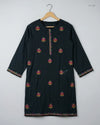 UK Imported secondhand Summer Kurti - CUT LABEL brand, Black Lawn, Premium condition, for Womens - Online Thrift Store Islamabad Pakistan