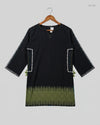 UK Imported secondhand Summer Kurti - J. PRET brand, Black Cotton, Premium condition, for Womens - Online Thrift Store Islamabad Pakistan