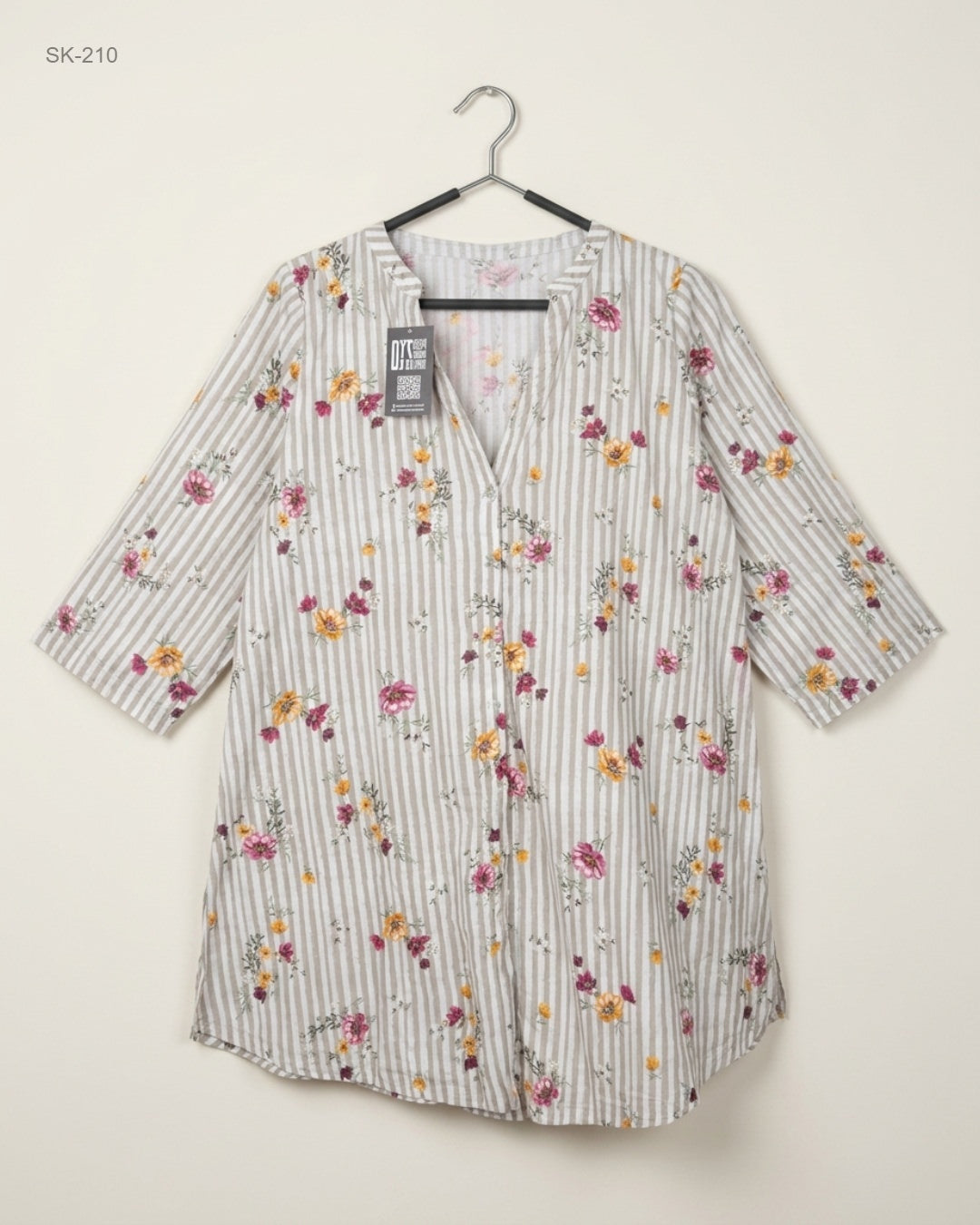 Secondhand Branded Summer Kurti by CUT LABEL, Multi cotton fabric, Excellent condition, for Womens - Online Thrift Shop Lahore Pakistan