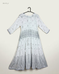 Order CUT LABEL Summer Kurti in White Lilan for Womens - Premium at Online Thrift Store Pakistan (SK-213)