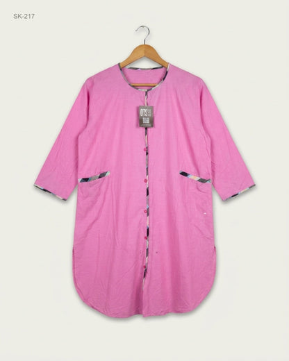 UK Imported secondhand Summer Kurti - CUT LABEL brand, Pink Cotton, Premium condition, for Womens - Online Thrift Store Karachi Pakistan