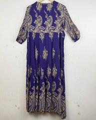 Buy Excellent Summer Kurti in Purple Arabian Lawn by Cut Label for | OTS Thrift Store Pakistan