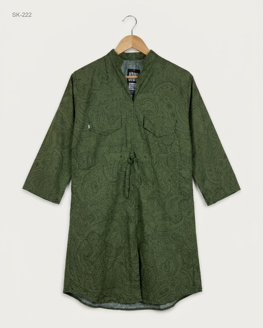 Premium Condition Summer Kurti | Preloved CUT LABEL | Green cotton | Thrift Shop for Womens Peshawar Pakistan | OTS
