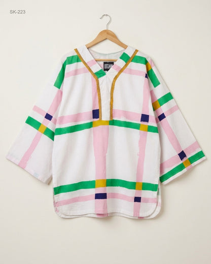 Summer Kurti | CUT LABEL | Preloved Branded | White cotton | Premium | OTS Thrift Store Peshawar Pakistan