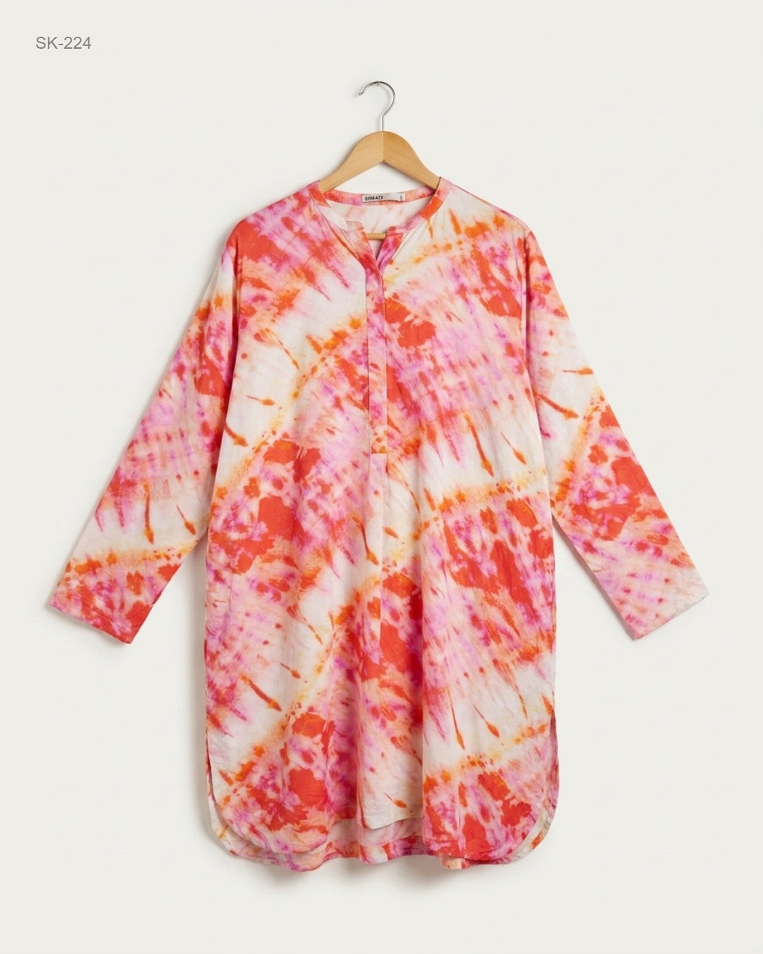 Secondhand Branded Summer Kurti by KHAADI, Multi Lilan fabric, Premium condition, for Womens - Online Thrift Shop Peshawar Pakistan