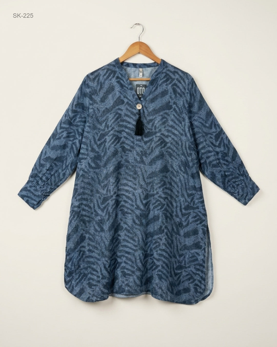 Shop Excellent Summer Kurti by ETHNIC | Preloved Branded Clothes | Blue Cotton | Womens | OTS Thrift Store Lahore Pakistan