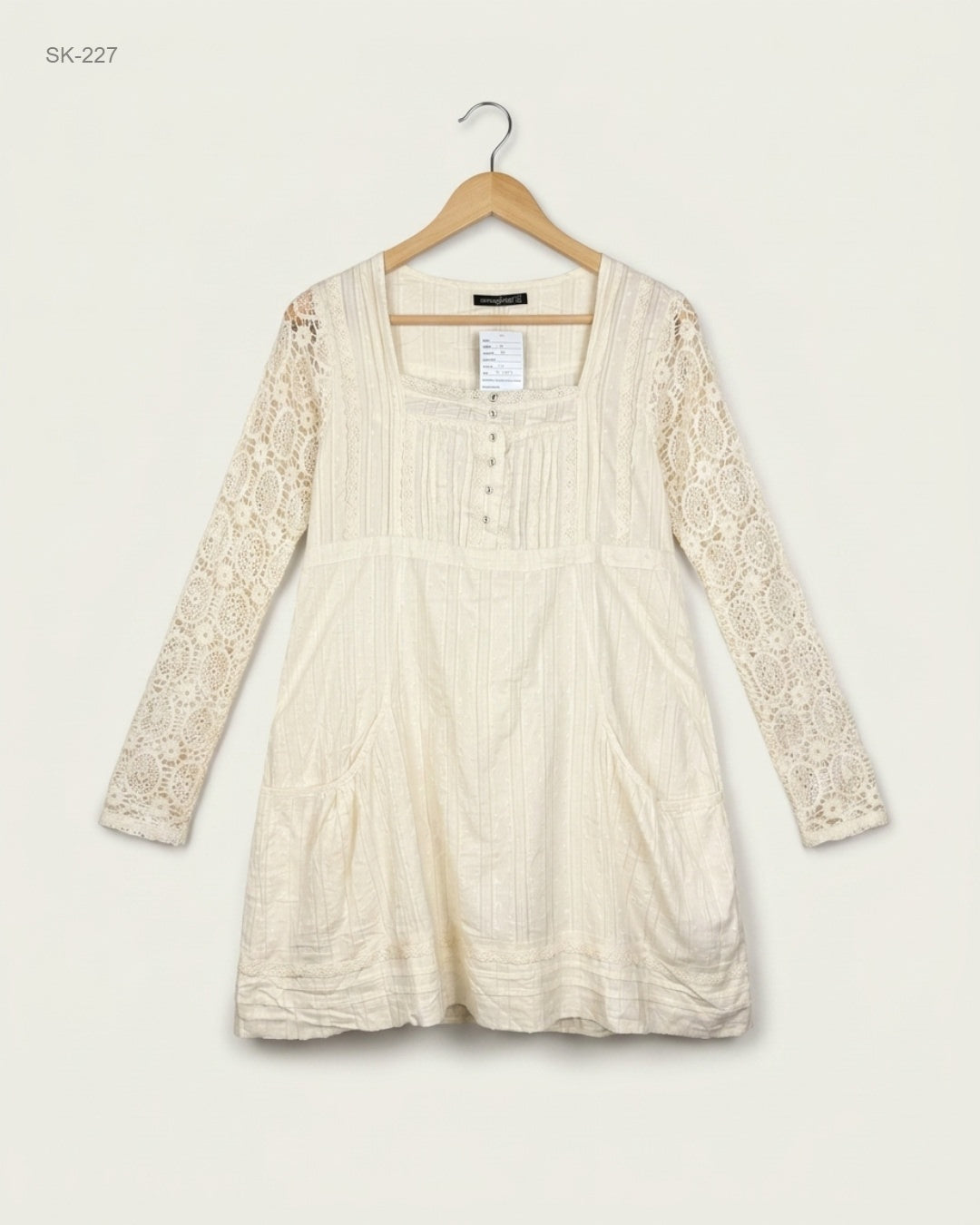 Summer Kurti | Atmosphere | Preloved Branded | OffWhite Dooria cotton | Premium | OTS Thrift Store Lahore Pakistan