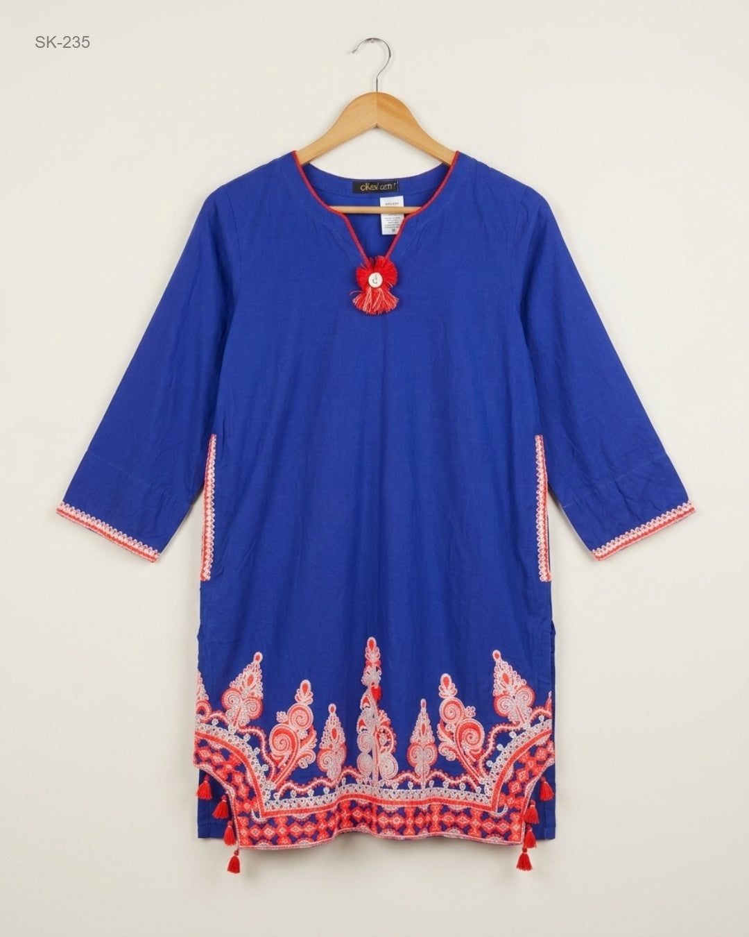 Summer Kurti | ALMIRAH | Preloved Branded | Navy Blue cotton | Excellent | OTS Thrift Store Peshawar Pakistan