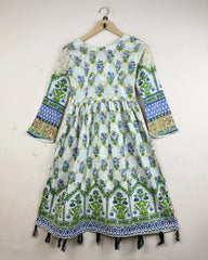 Preloved Summer Kurti by Posh in Beige Lawn for - Premium Condition | OTS Pakistan (SK-23)