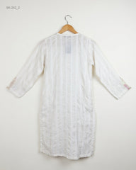 Buy White Cotton Summer Kurti by SENORITA - Premium condition for Womens | Preloved OTS Pakistan (SK-242)