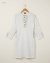 Preloved Premium Summer Kurti by SENORITA, White Cotton for Womens - OTS Thrift Shop Karachi Pakistan
