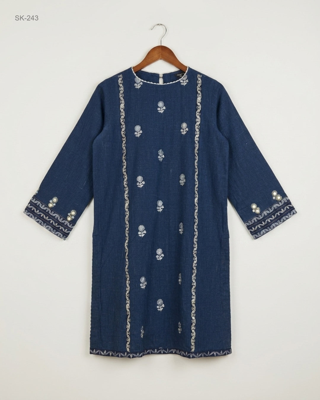 Summer Kurti | SAPPHIRE | Preloved Branded | Gray Khadhar | Premium | OTS Thrift Store Karachi Pakistan