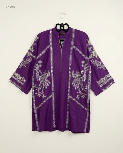 Summer Kurti | ATRANGI | Preloved Branded | Purple cotton | Premium | OTS Thrift Store Karachi Pakistan