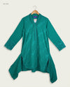 Summer Kurti | SANA SAFINAZ | Preloved Branded | Green KHADDAR | Premium | OTS Thrift Store Islamabad Pakistan