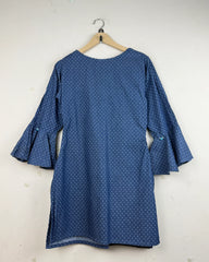 Buy Blue Cotton Summer Kurti by Monas - Premium condition for | Preloved OTS Pakistan (SK-24)