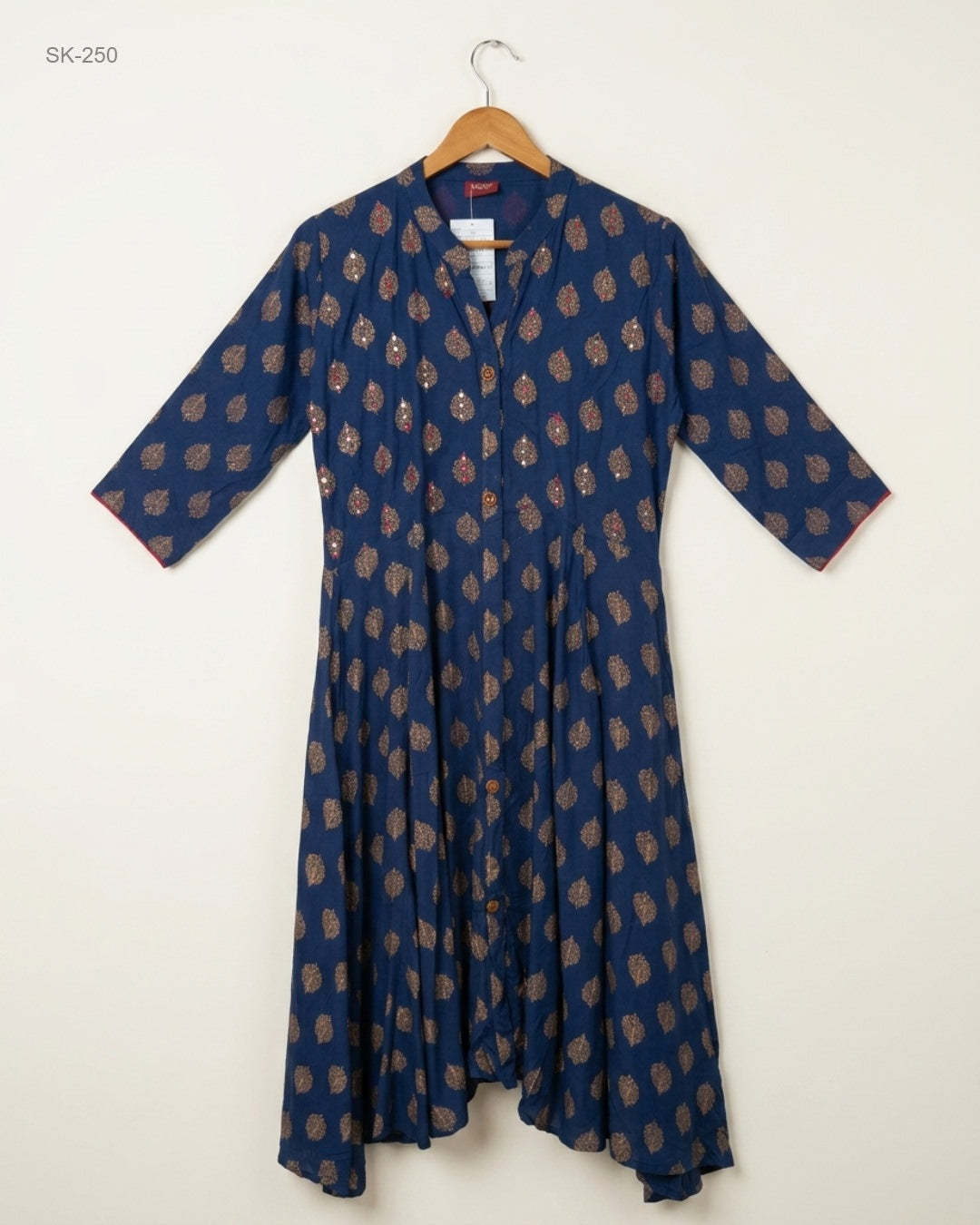 Shop Premium Summer Kurti by SADEE | Preloved Branded Clothes | Blue LILAN | Womens | OTS Thrift Store Karachi Pakistan