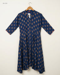 Shop Premium Summer Kurti by SADEE | Preloved Branded Clothes | Blue LILAN | Womens | OTS Thrift Store Karachi Pakistan