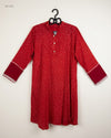 Shop Excellent Summer Kurti by CUT LABEL | Preloved Branded Clothes | Red Cotton | Womens | OTS Thrift Store Karachi Pakistan